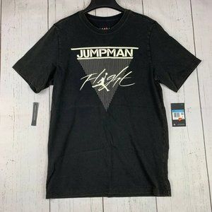 Vintage Air‎ Jordan Jumpman Flight Retro Medium Casual T-Shirt Black New Men